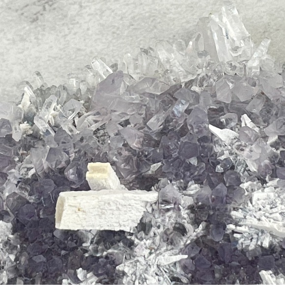 Amethyst Flower Plate With Calcite - Picture 6 of 17